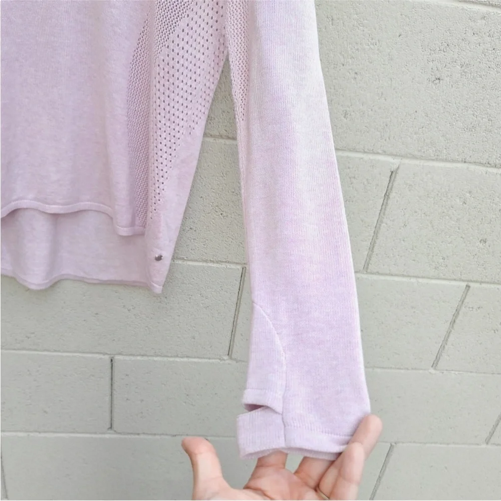 Lululemon Still Movement Long Sleeve Sweater Pink “Heathered Petals” Med / 8 EUC
